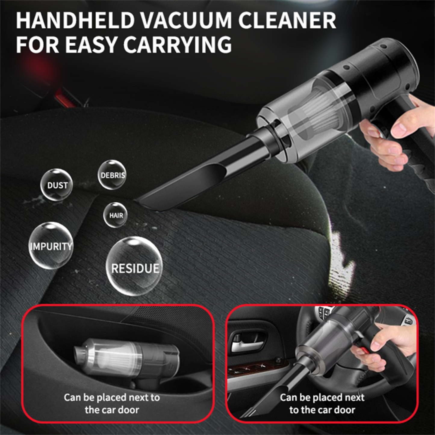 Wireless Vacuum Cleaner 120W – Portable Home & Car Use